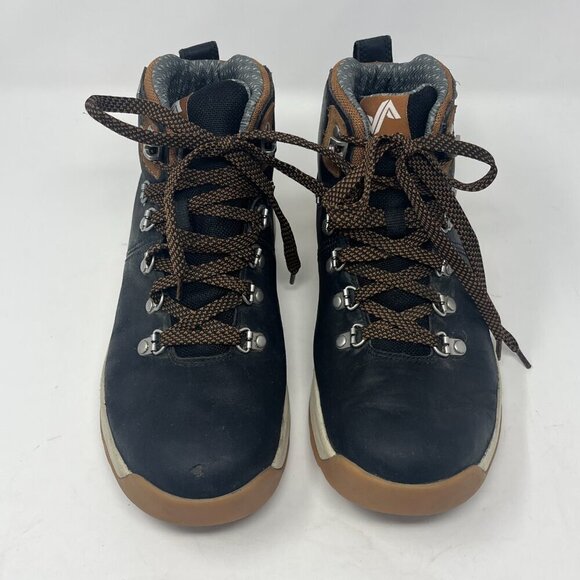 Forsake Halden Mid Men's Waterproof Hiking Sneaker Boot 8 Black Tan - Picture 5 of 14